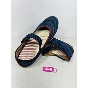 Taos Liberty Mary Jane Flat Blue Suede Comfort Shoes Women's 9